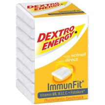 Glukoza Dextro Energy ImmunFit o smaku multiwitaminy 46g - 8 pastylek