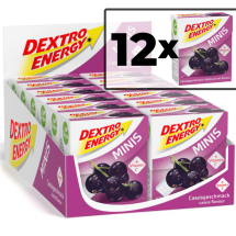 Zestaw 12 opakowań glukozy DEXTRO ENERGY Minis o smaku czarnej porzeczki 50g (33 pastylki)