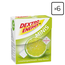 Zestaw 6 opakowań glukozy DEXTRO ENERGY Minis o smaku limonki 50g