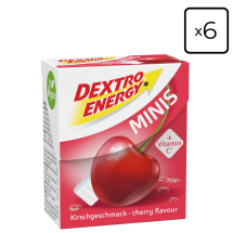 Zestaw 6 opakowań glukozy DEXTRO ENERGY Minis o smaku wiśniowym 50g
