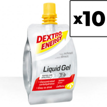 Zestaw 10 opakowań Dextro Energy płynny żel o smaku cytrynowym (z kofeiną)