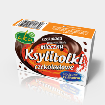 Cukierki Ksylitolki czekoladowe o smaku alternatywnie mlecznej czekolady, 33g