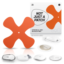 Not Just A Patch, plastry na sensory CGM, seria X-Patch - pomarańczowe, 20 szt. [1 plaster = 6,45 zł]