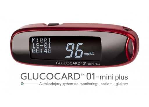 Glukometr GLUCOCARD 01 – mini plus bordowy