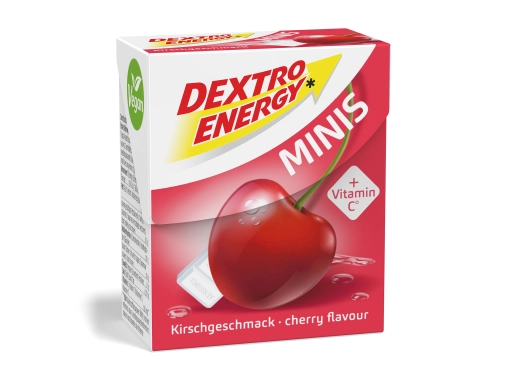 Glukoza DEXTRO ENERGY Minis o smaku wiśniowym 50g (33 pastylki)