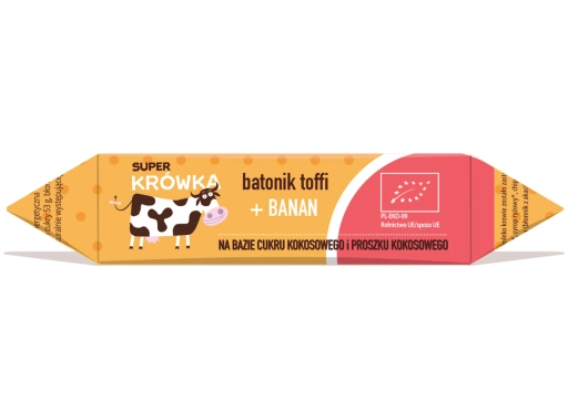 Baton SUPER KRÓWKA toffi o smaku bananowym 30 g